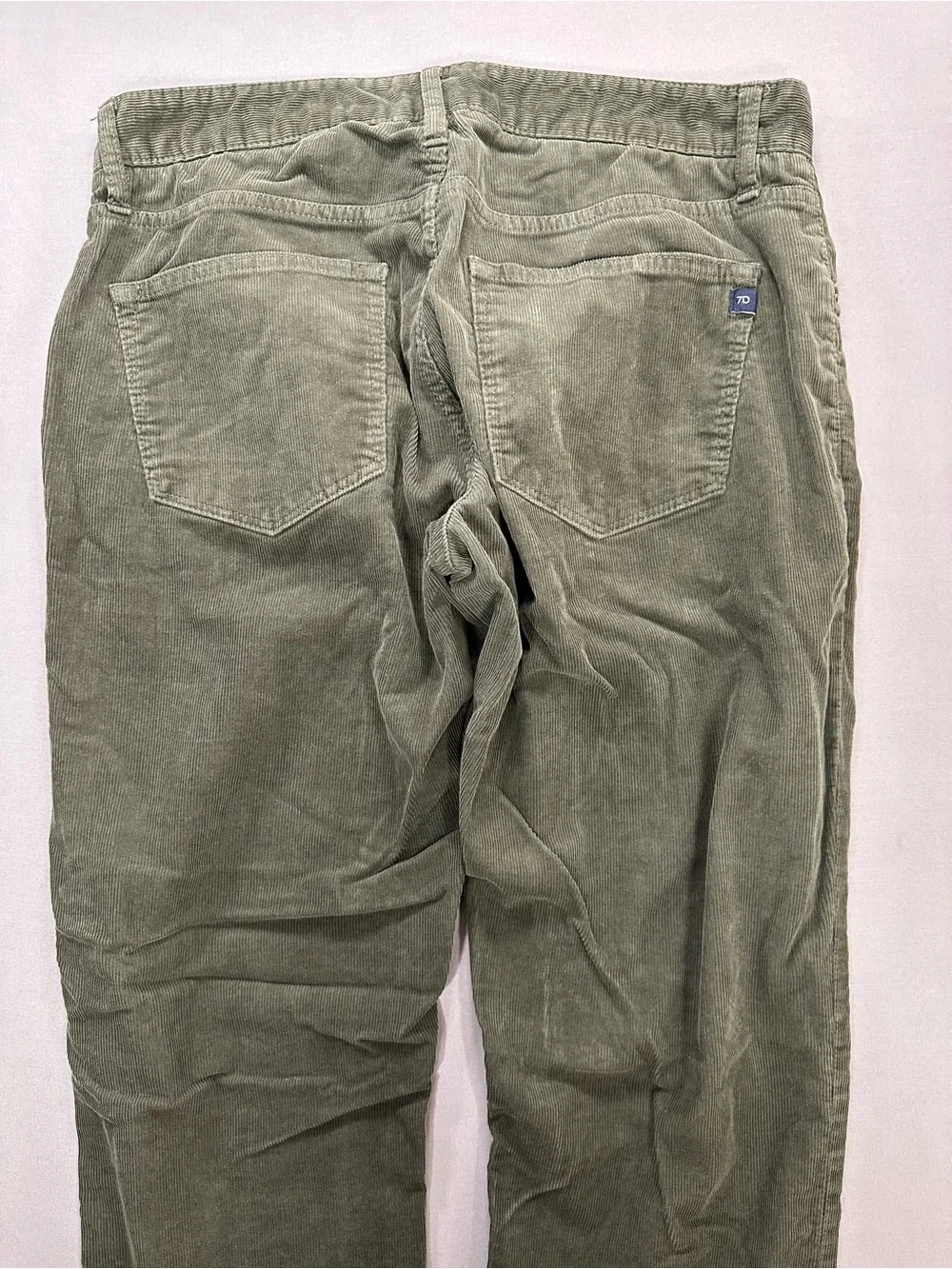 7 Diamonds Clifton Slim Straight, Olive Green Corduroy - Mens 30x30